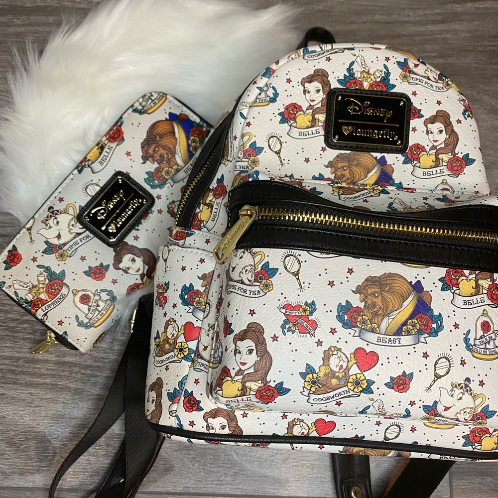Beauty and The Beast Loungefly | Mini Backpack and Wallet 2017 release